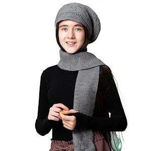 ست کلاه و شال گردن بافتنی سام کد 428