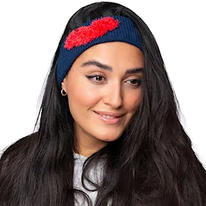 هدبند بافتنی سام طرح قلب کد 448